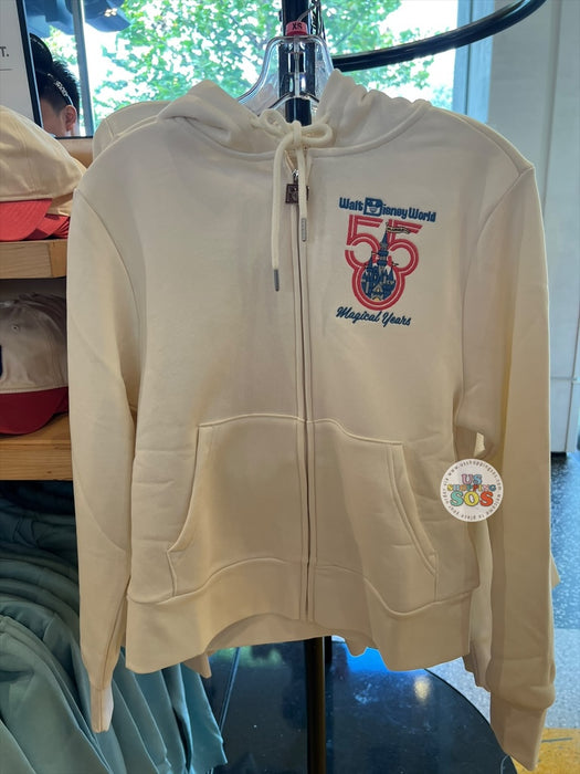 WDW - Walt Disney World 55th Anniversary - Mickey & Friends White Zip Hoodie Jacket (Adult)