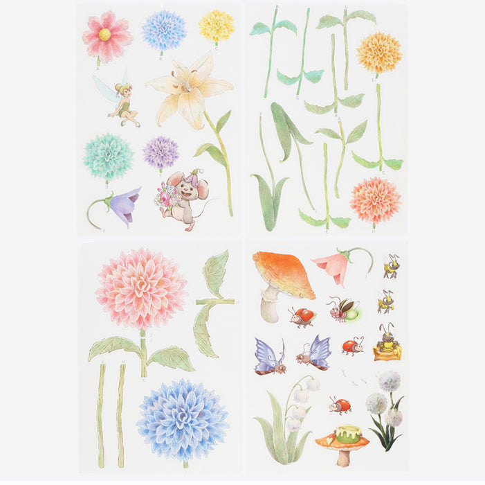 TDR - Fantasy Springs "Fairy Tinkerbell's Busy Buggy" Collection x Wall Stickers Set