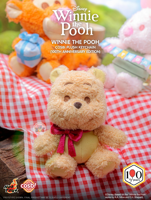 Hot Toys Cosbi - 2026 Winnie the Pooh & Friends 100th Anniversary Edition Blind Box Plush Keychain (Release Date: Jul 9, 2026)