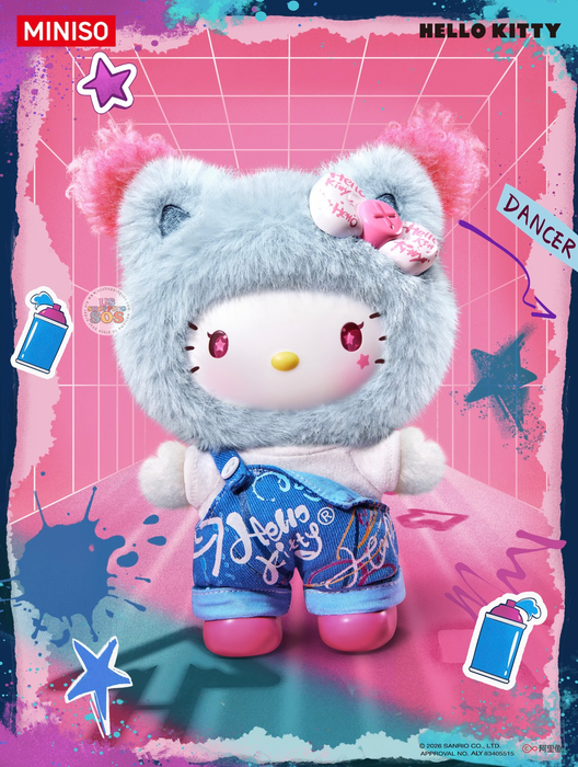 MINISO - Hello Kitty ‘Street Graffiti’ Vinyl Plush Pendant Mystery Blind Box (Release Date: May 25, 2026)