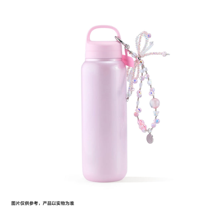 Starbucks China - Twilight Sakura 2026 - 11S. Cherry Blossom Stainless Steel Tumbler with Handle & Tea Infuser, with Beaded Charm 520ml