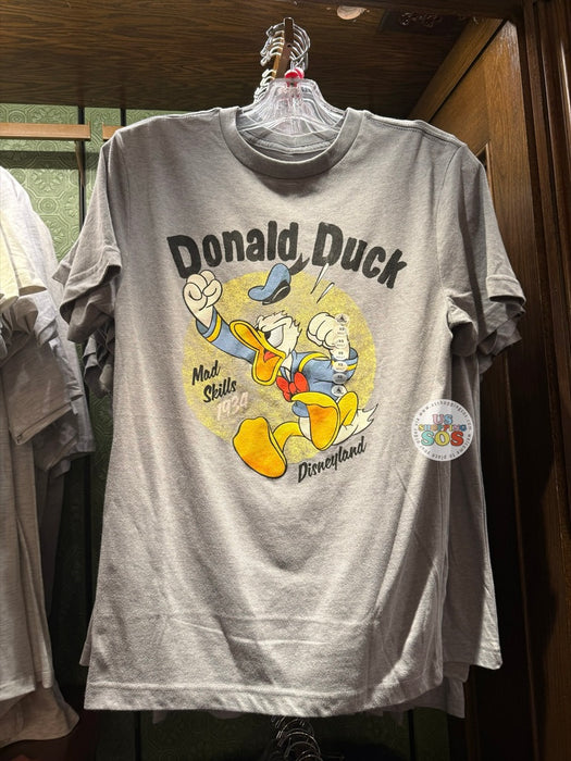 DLR/WDW - Donald Duck Mad Skills 1934 Park Logo Grey Graphic Tee (Adult)
