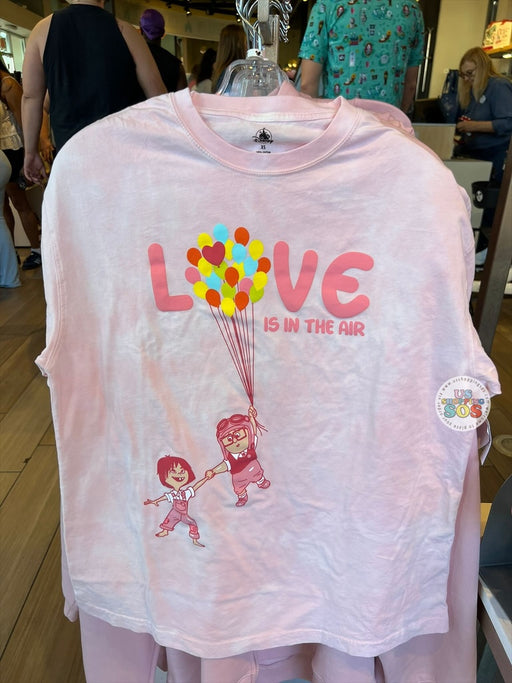 DLR/WDW - Up Carl and Ellie Fredricksen Love is in the Airl Tie-Dye Pink Graphic Tee (Adult)