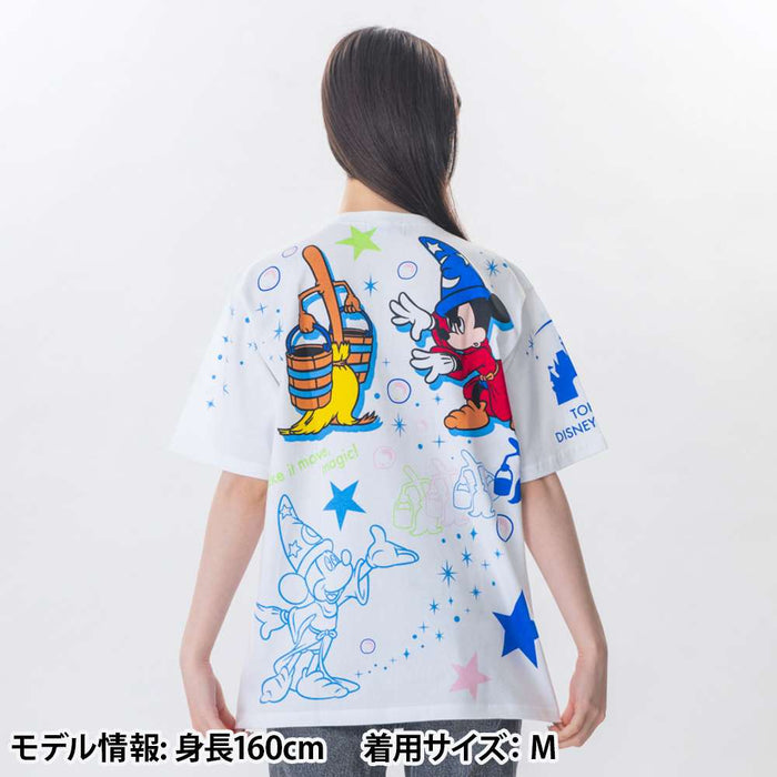 TDR - The Sorcerer's Apprentice Mickey Mouse & Magic Brooms T Shirt for Adults Color: White (Release Date: June 19, 2025)