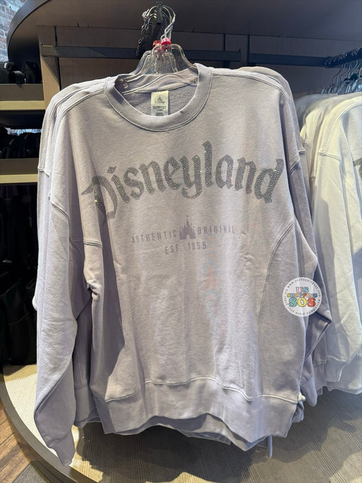DLR/WDW - Rhinestone Park Logo Authentic Castle Original Pastel Purple Pullover (Adult)