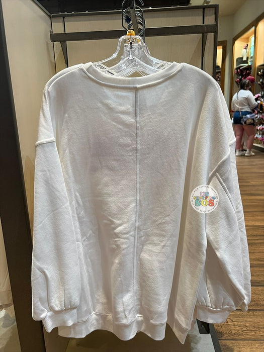 DLR/WDW - Disney Girly 2026 - Ribbon, Ear Hat, Hearts & Castle White Pullover (Adult)