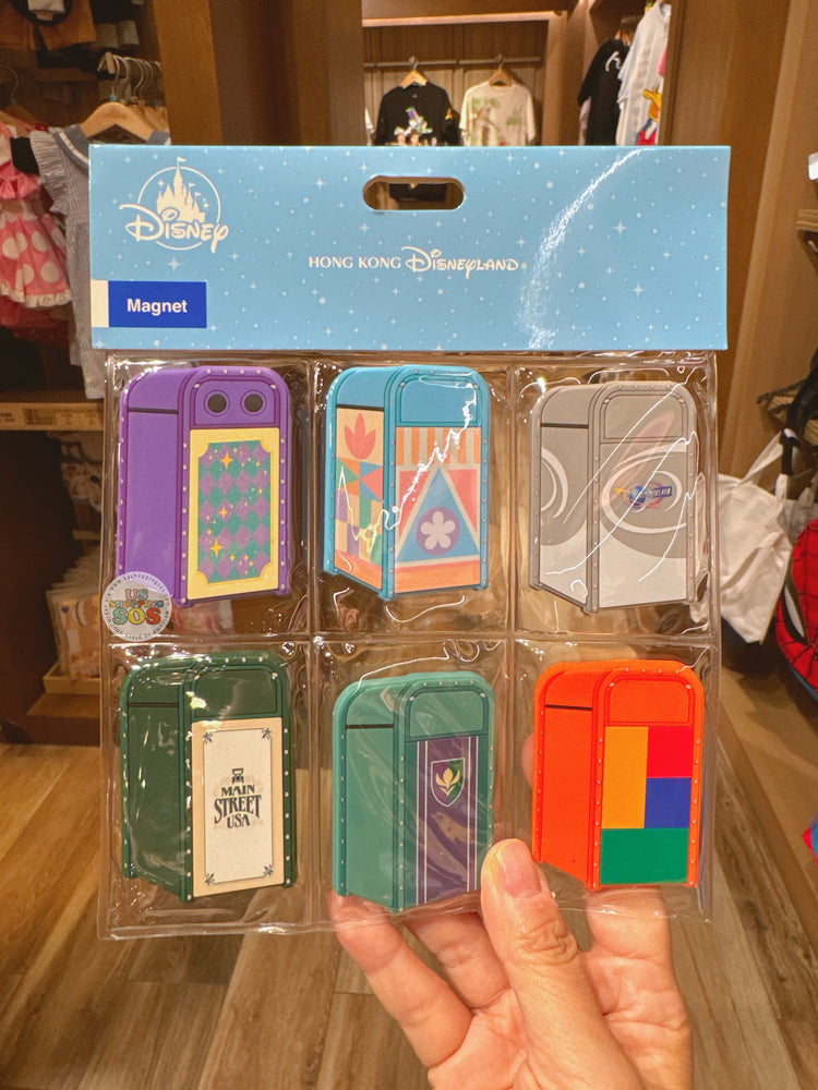 HKDL - Disney Resort Trash Can Magnets Set