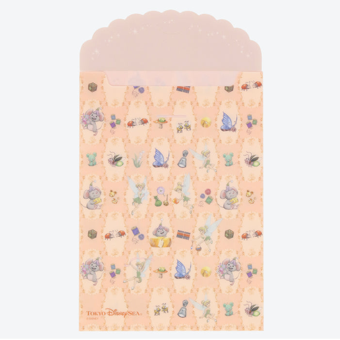 TDR - Fantasy Springs "Fairy Tinkerbell's Busy Buggy" Collection x Clear Holder & Stickers Set