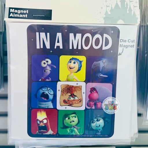 DLR/WDW - Inside Out 2 - All Characters in Square “In a Mood” Die-Cut Magnet
