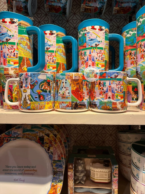 DLR/WDW - Vintage Park Maps & Brochure Icons - Ceramic Mug