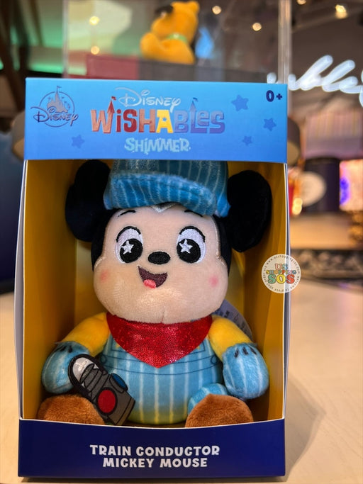DLR/WDW - Wishables Shimmer Train Conductor Mickey Mouse Plush Toy (Limited 2500)