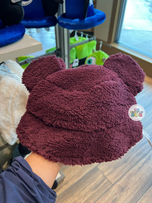 DLR/WDW - Mickey Fluffy Sherpa Wine Ear Bucket Hat (Adult)