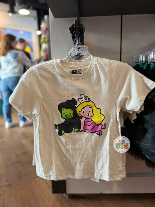 Universal Studios - Wicked: For Good Cutie - Elphaba & Glinda Cream T-Shirt (Youth)