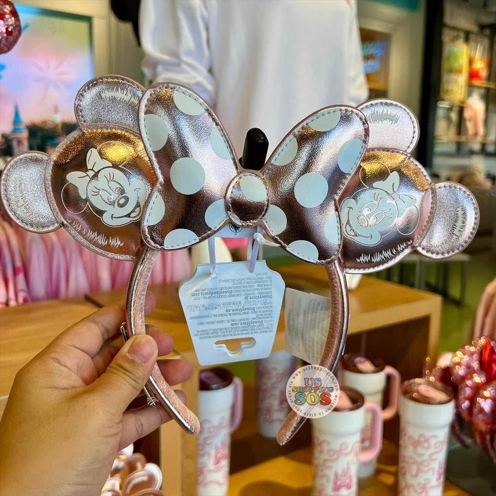 DLR/WDW - Loungefly Minnie Rose Gold Balloon Headband