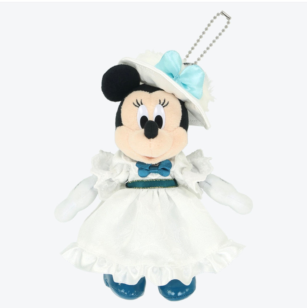 TDR - Tokyo DisneySea 25th Anniversary "The Jubilee Journey" x Minnie Mouse "Fluffy White Dress" Plush Keychain (Release Date: May 25, 2026)