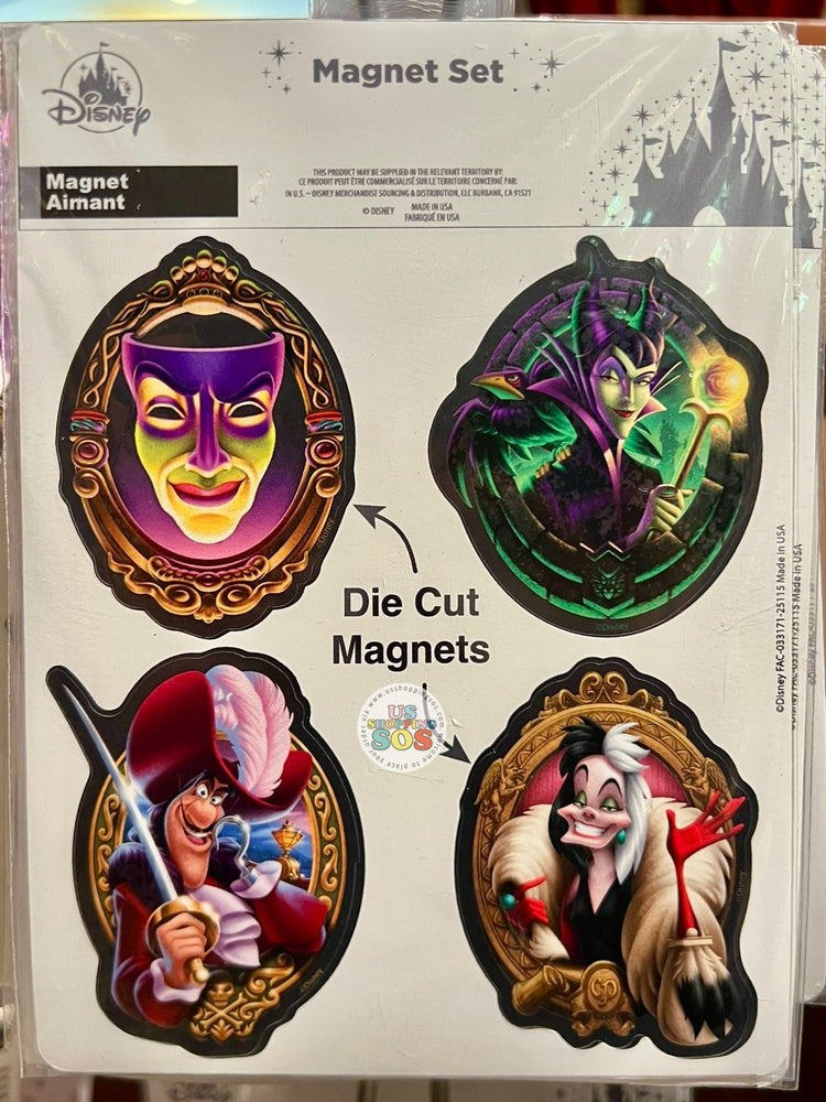 WDW - Disney Villains Unfairly Ever After - Die-Cut Magnet Set of 4