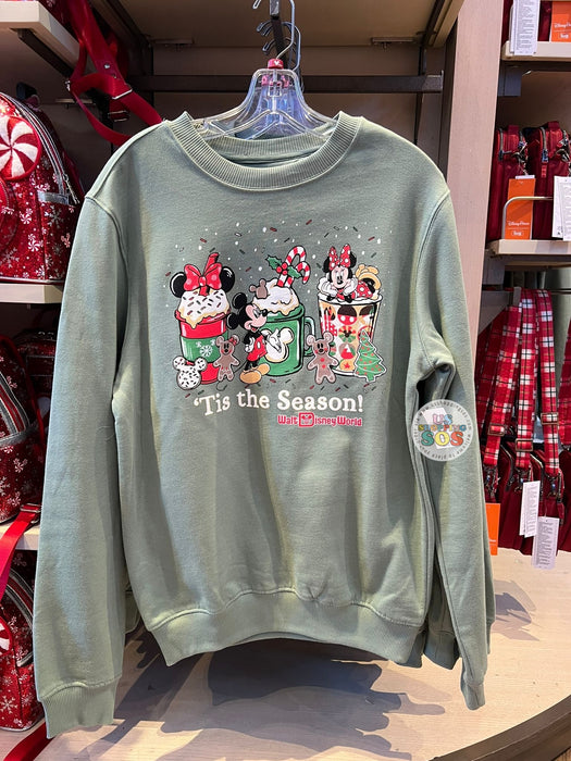 DLR/WDW - Mickey & Minnie ‘Tis the Season Mint Pullover (Adult)