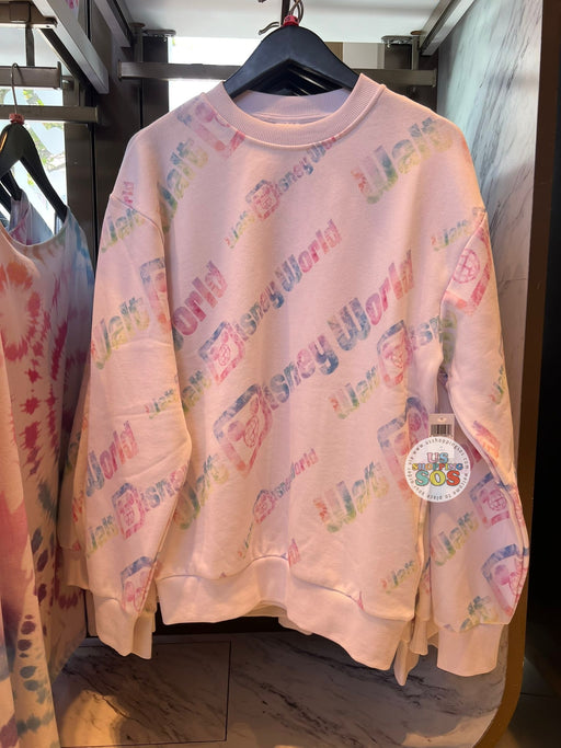 WDW - Pastel Ombré & Tie-Dye - Ombré “Walt Disney World” Logo All-Over-Print Pullover (Adult)