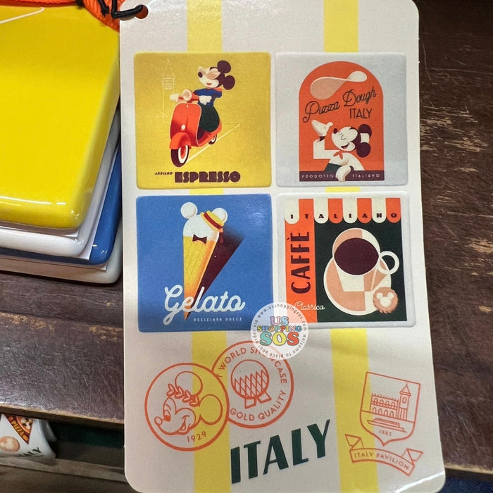 WDW - Epcot World Showcase Italy - Italy Iconic Coaster Set of 4