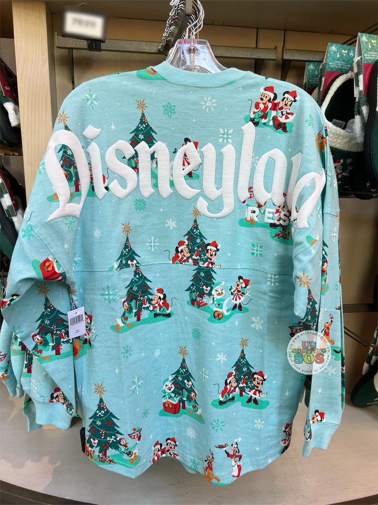 DLR - Christmas 2023 - Spirit Jersey “Disneyland Resort” Mickey & Friends  All-Over-Print Snowflake Blue Pullover (Adult)