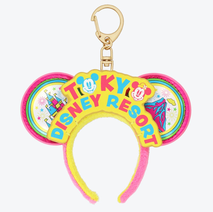 TDR - Mickey & Minnie Mouse , Tokyo Disney Resort "Confetti " Ear Headband Shaped Keychain (Release Date: Oct 8, 2026)