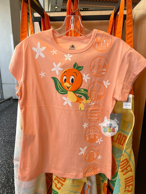 WDW - EPCOT International Flower & Garden Festival 2024 - Orange Bird Peachy Pink Fitted T-shirt (Adult)