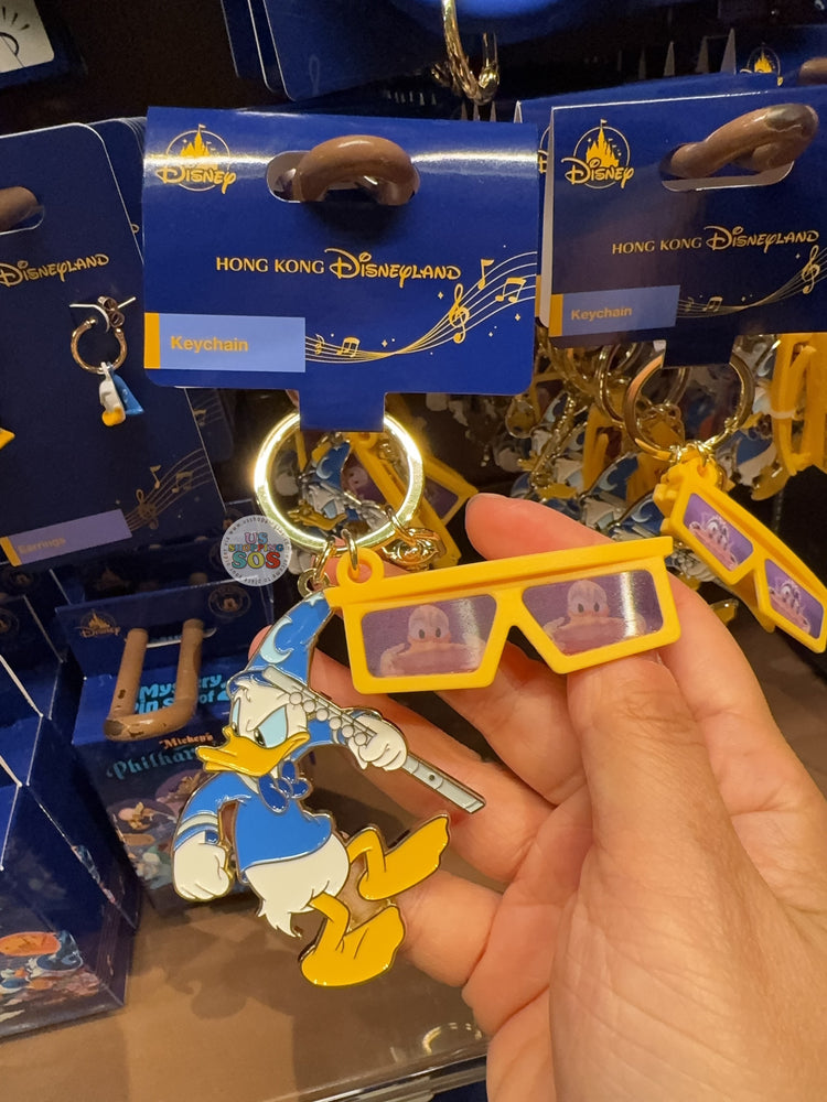 HKDL -  Mickey’s PhilharMagic Donald Duck Sorcerer & 3D Glasses Keychain