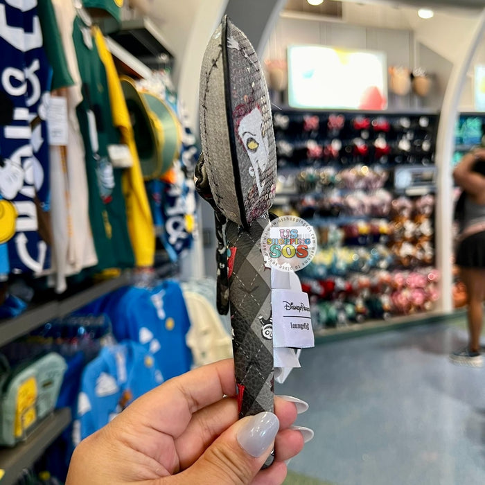 DLR/WDW - Tim Burton’s The Nightmare Before Christmas - Loungefly Jack Skellington & Sally Limitation Leather Sequin Ears Headband with Removable Bow