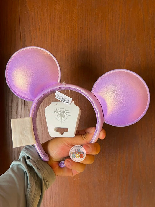DLR/WDW - Mickey Pink Iridescent Imitation Leather Ear Headband 2026