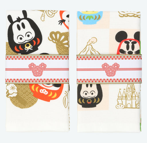 TDR - 2026 Happy New Year Mickey & Friends Collection x Mickey & Friends "Daruma" Face Towels Set of 2 (Release Date: Dec 1, 2025)