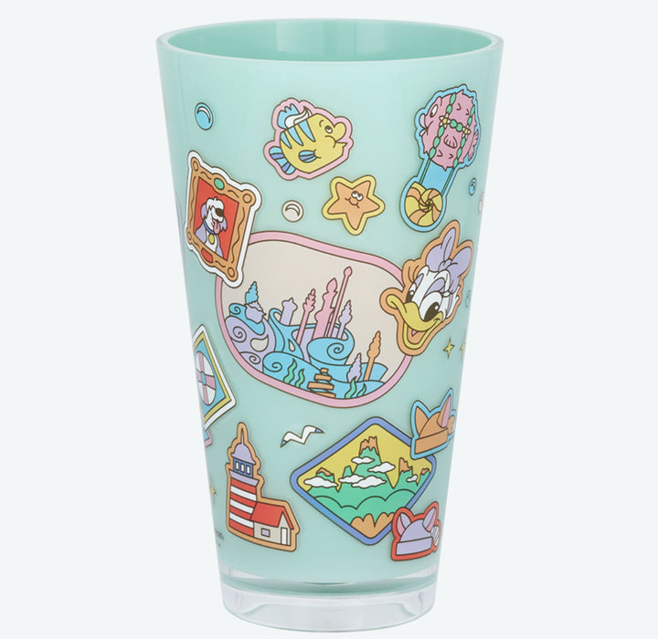 TDR - Tokyo Disney Resort "Park Map Motif" Pastel Color Collection - Donald & Daisy Duck Plastic Tumbler (Release Date: Dec 11, 2025)