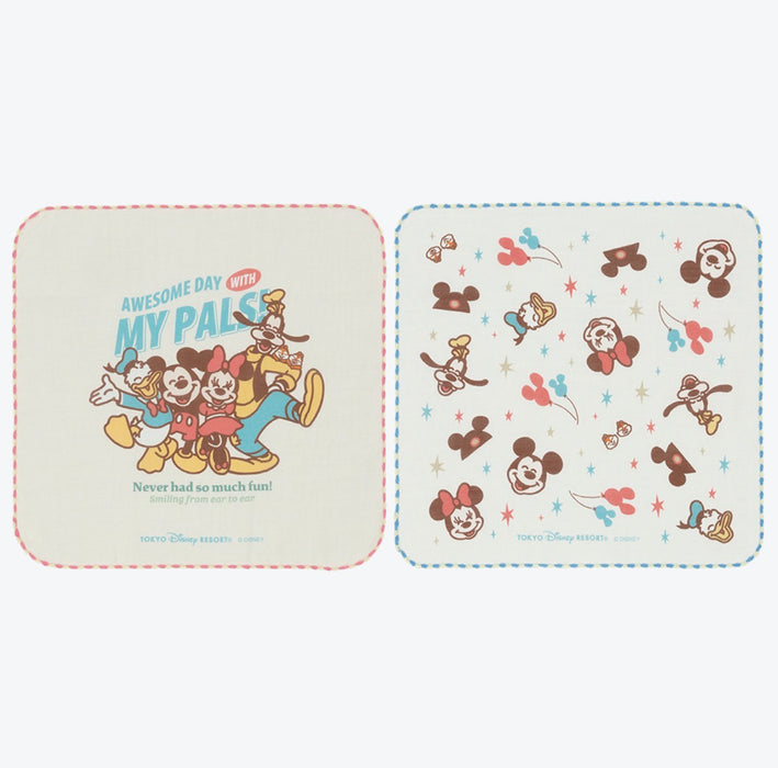 TDR - 2026 Mickey & Friends "AWESOME DAY WITH MY PALS!" Mini Towels Set of 2 (Release Date: Oct 8, 2026)