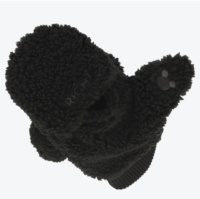 TDR - Fluffy Fluffy Cute Gentle Colors x Mickey Mouse Gloves for Adults (Color: Black)