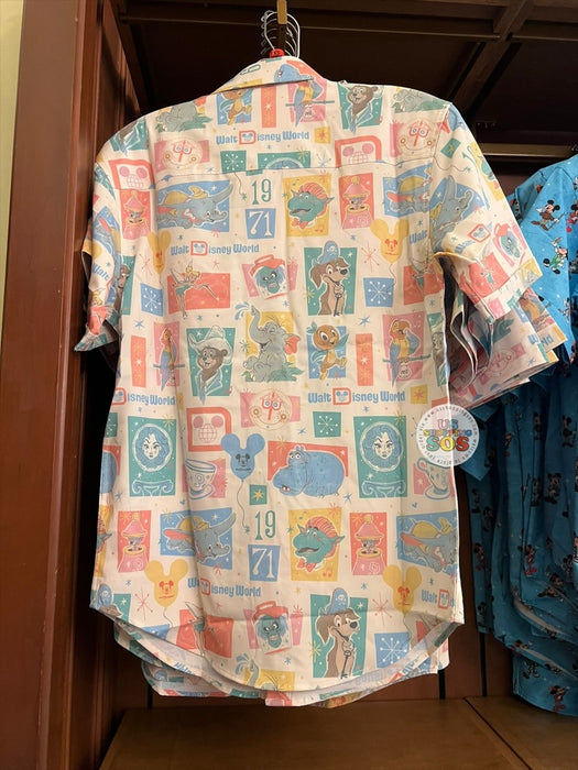 DLR/WDW - RSVLTS Walt Disney World Attractions All-Over-Print Button-Up Shirt (Adult)