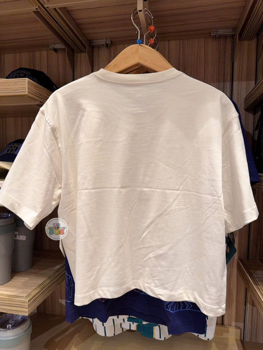 HKDL - 20th Anniversary Skyline Embroidery Wordings Tee/T Shirt for Adults (Color: White)