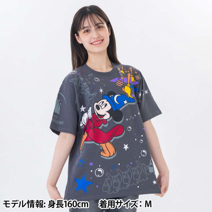 TDR - The Sorcerer's Apprentice Mickey Mouse & Magic Brooms T Shirt for Adults Color: Dark Grey (Release Date: June 19,  2025)