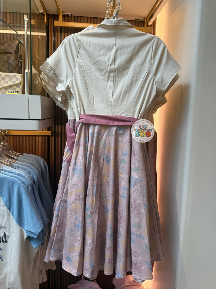 DLR - Her Universe Disneyland Cream Rose Pink Woven Dress (Adults)