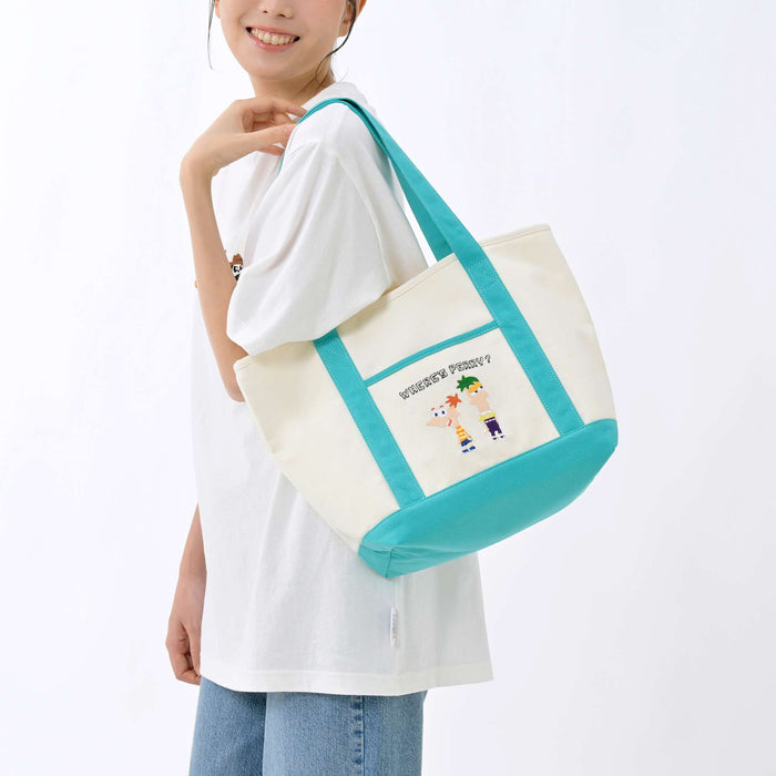 JDS - 2026 PHINEAS & FERB x Phineas Flynn & Ferb Fletcher, Agent P Embroidery Tote Bag  (Release Date: Aug 18, 2026)