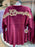 DLR/WDW - Spirit Jersey Glittery Gold Logo & Words Maroon V-Neck Pullover (Adult)