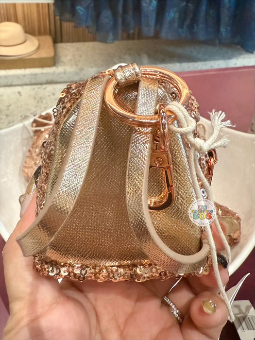 DLR/WDW - Loungefly Minnie Ear Rose Gold Sequin Mini Backpack Bag Charm