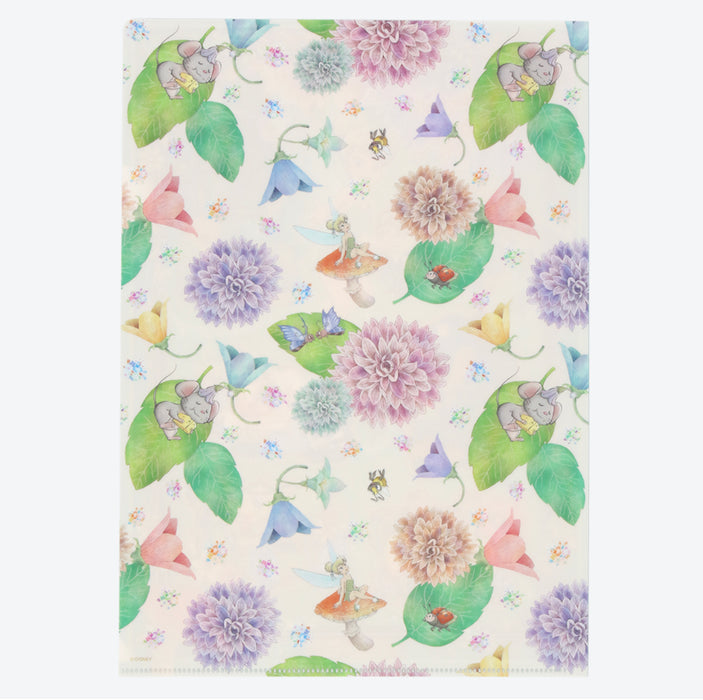 TDR - Fantasy Springs "Fairy Tinkerbell's Busy Buggy" Collection x Clear Holder & Stickers Set