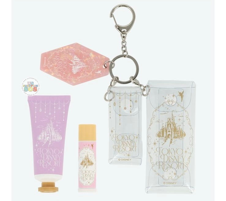 TDR - Tokyo Disney Resort Cinderella Castle & TinkerBell Sprinkling Pixie x Hand Cream, Lipstick Keychain (Release Date: Jun 5, 2025)