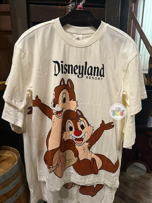 DLR/WDW - Chip ‘N Dale 2026 - Park Logo Off-White Graphic Tee (Adult)