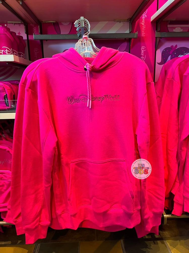 DLR/WDW - Logo Mania 2026 Fantasyland Feels - Bright Pink Park Logo Hoodie Pullover (Adult)