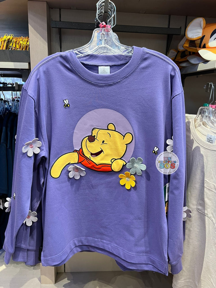 DLR/WDW - Winnie the Pooh & Friends - Pooh & Flower Embroidered Bellflower Fleece Pullover (Adult)