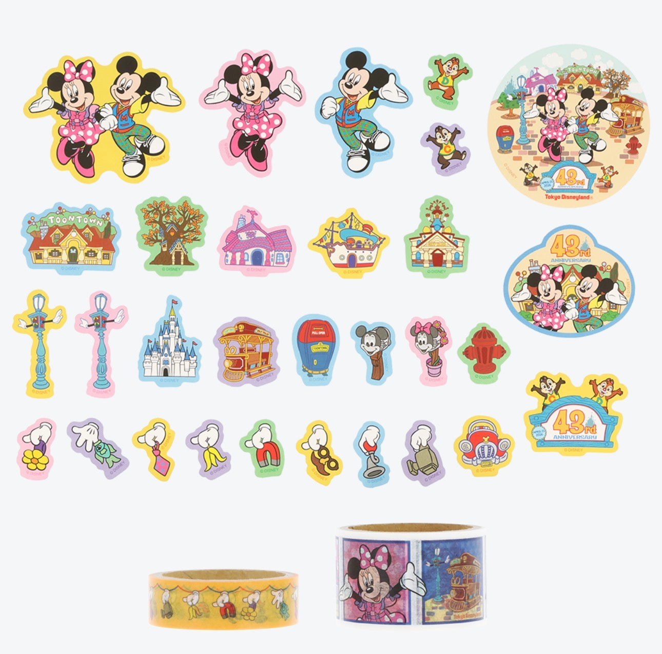 TDR - 2026 Tokyo Disneyland 43rd Anniversary Collection x Mickey Mouse & Friends Stickers & Masking Tapes Set (Release Date: Apr 15, 2026)