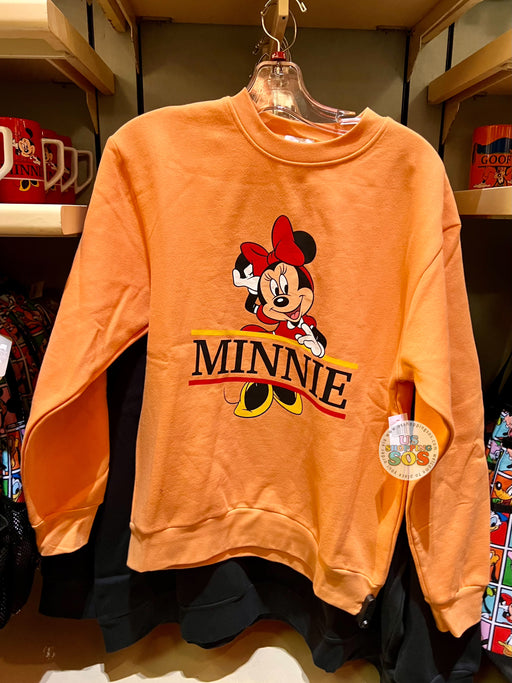 DLR - Classic Mickey & Friends - Minnie "Disneyland Resort" Peach Orange Fleece Pullover (Adult)