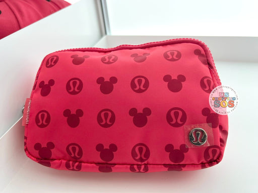 DLR/WDW - Disney x Lululemon Mickey Icon & Logo Classic Pink Everywhere Belt Bag with Long Strap 1L