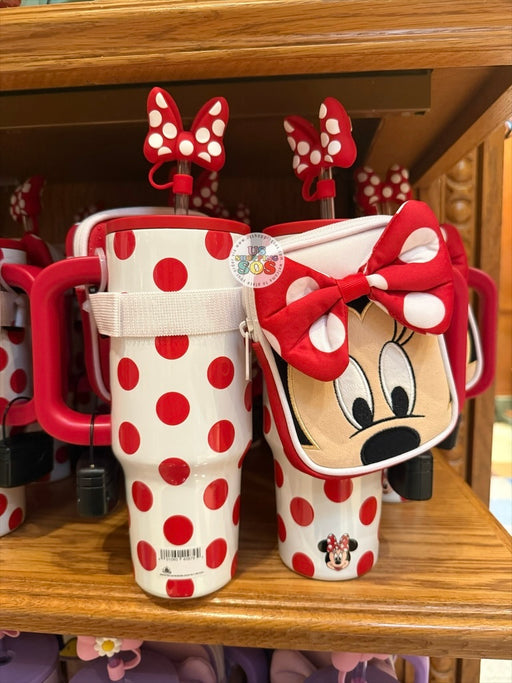DLR/WDW - Minnie Mouse Pouch and Stainless Steel Travel Tumbler
