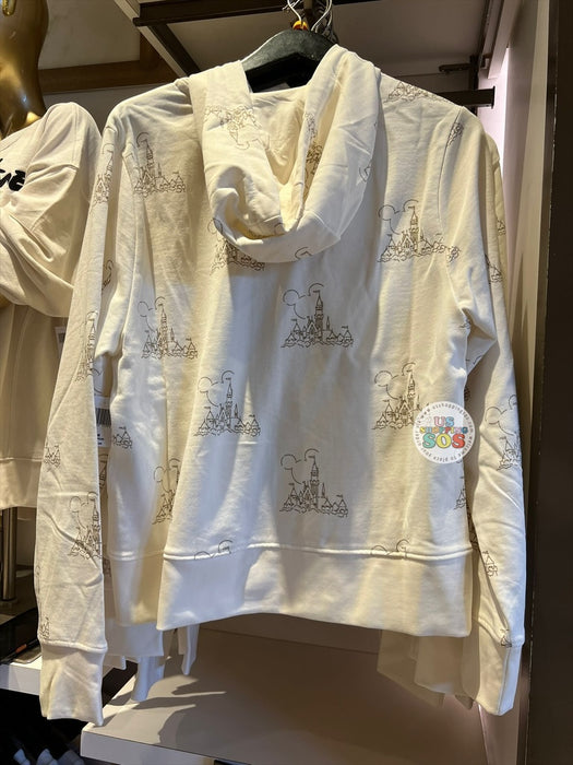 DLR/WDW - Walt Disney World Cinderella Castle All-Over-Print Cream Hoodie Jacket (Adult)